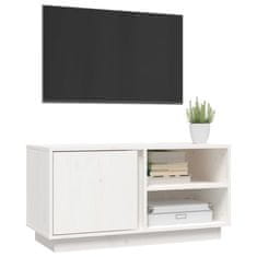 Vidaxl TV skrinka biela 80x35x40,5 cm masívna borovica