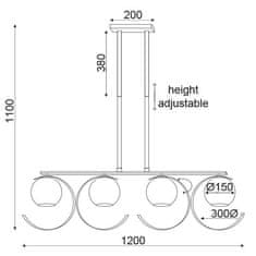 ACA ACA Lighting Decor závesné svietidlo DCR17504P