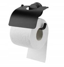 Galicja Držiak toaletného papiera s prísavkou čierny 