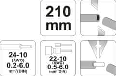 YATO Kliešte odizolovacie a konektorové univerzálne 210 mm