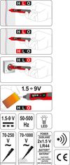 YATO Skúšačka napätia 70-1000V ~, 1,5-9V =