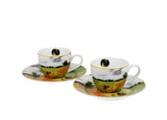 Duo Set šálok a podšálok na espresso Claude Monet - Makové pole 2ks 90ml