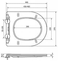 Mexen LENA, SOFIA, RICO, CARMEN WC sedadlo SLIM SoftClose duroplast, biela 39040100 - MEXEN