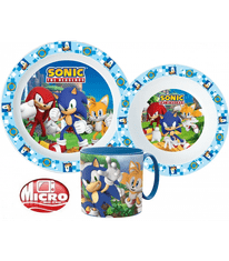 Javoli Sada plastového riadu Ježko Sonic s kelímkom