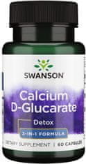 Swanson Calcium D-glucarate (D-glukarát vápenatý), 60 kapsúl