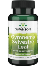 Swanson Gymnema Sylvestre Leaf (Gymnéma lesná), 400 mg, 100 kapsúl