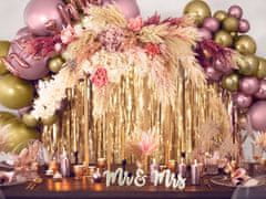 PartyDeco Saténové balóny ružovo-zlaté 30cm 50ks