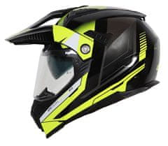 XRC Helma na moto Dual Alpiner 2.0 ECE06 black/fluo yellow vel. 2XL