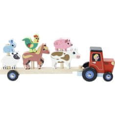 Vilac Drevený traktor so zvieratkami na nasadzovanie