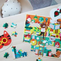 Petit collage Petitcollage Puzzle s 3D okuliarmi Knižnica 100 ks