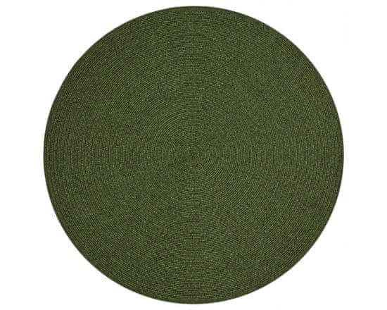 NORTHRUGS Kusový koberec Braided 105554 Green kruh – na von aj na doma