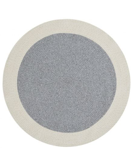 NORTHRUGS Kusový koberec Braided 105555 Grey Creme kruh – na von aj na doma