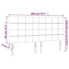 Vidaxl Čelo postele krémové 200x5x118/128 cm látka