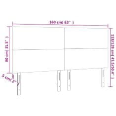 Vidaxl Čelá postele 4 ks čierne 80x5x78/88 cm zamat