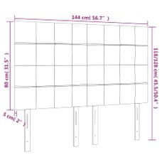 Vidaxl Čelo postele krémové 144x5x118/128 cm látka