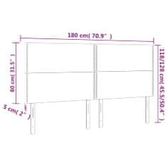 shumee Čelo postele biele 180x5x118/128 cm umelá koža