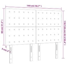 Vidaxl Čelo postele kapučínové 144x5x118/128 cm umelá koža