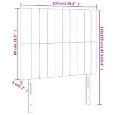 Vidaxl Čelo postele s LED čierne 100x5x118/128 cm umelá koža