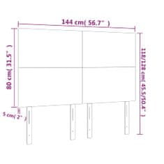 Vidaxl Čelo postele biele 144x5x118/128 cm umelá koža