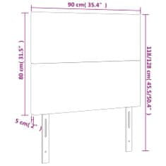 Vidaxl Čelá postele 2 ks biele 90x5x78/88 cm umelá koža