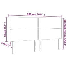 Vidaxl Čelo postele krémové 180x5x118/128 cm umelá koža