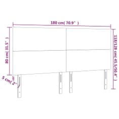 shumee Čelo postele s LED čierne 180x5x118/128 cm umelá koža