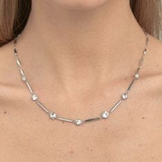 Brosway Slušivý oceľový náhrdelník s čírymi kryštálmi Affinity BFF158