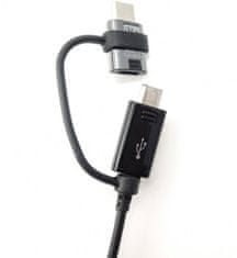 SAMSUNG Dátový kábel EP-DG950DBE kombinovaný typu C/microUSB čierny (Bulk)