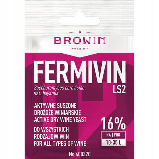 Browin Fermivin sušené vínne liehovarské kvasinky 7g