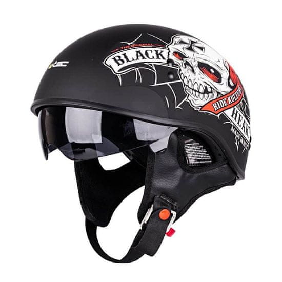 Black Heart Moto prilba V535 Black Heart Veľkosť S (55-56)