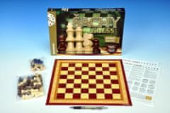 Bonaparte Šach, dáma, mlyn spoločenská hra v krabici 35x23x4cm Cena za 1ks