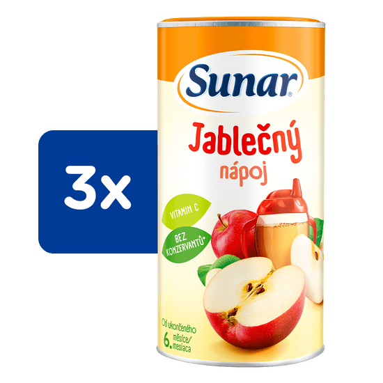 Sunar rozpustný nápoj jablkový 3 x 200 g