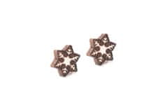 BeWooden dámske Vianočné náušnice Brunn Snowflake earrings univerzálna