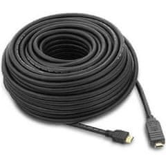 PremiumCord HDMI High Speed with Ether. kábel so zosilňovačom, 15m, 3x tienenie, M/M, pozlátené konektory, čierny