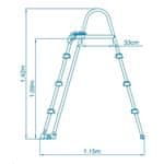Marimex Schodíky k bazénom v. 1,07 m bezpečnostné
