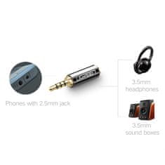 Ugreen audio adaptér 2.5mm jack / 3.5mm jack M/F, čierny