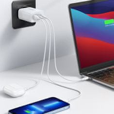 Ugreen CD275 sieťová nabíjačka USB / 2x USB-C 65W PD QC, biela