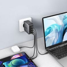 Ugreen CD226 GaN sieťová nabíjačka 3x USB-C / 1x USB PD QC 100W, čierna