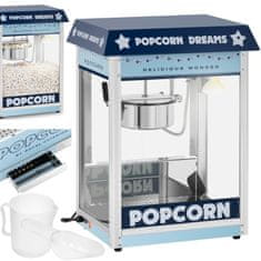 shumee Strojový automatický retro popcorn popper TEFLON 1600 W 5-6 kg/h - modrý