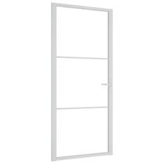 Vidaxl Vnútorné dvere 93x201,5 cm biele ESG sklo a hliník