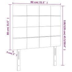 Vidaxl Čelo postele s LED zelené 80x5x118/128 cm látka