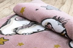 Dywany Łuszczów Detský kusový koberec Petit Elephant stars pink kruh 140x140 (priemer) kruh