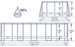 Bestway Bazén s konštrukciou 5,49 x 2,74 x 1,22 m kartušová filtrácia