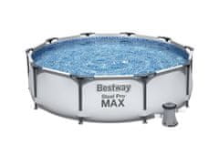 Bestway Bazén s konštrukciou 3,05 x 0,76 m svetlo šedý s kartušovou filtráciou