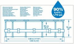 Bestway Bazén s konštrukciou 3,66 x 0,76m svetlo šedý s kartušovou filtráciou