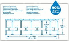 Bestway Bazén s konštrukciou 4,57 x 1,22m svetlo šedý set