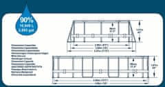 Bestway Bazén Swim Vista s konštrukciou 4,88 x 3,05 x 1,07 m set s pieskovou filtráciou 2m3/hod