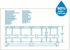 Bestway Bazén s konštrukciou 3,96 x 0,84 ms kartušovou filtráciou