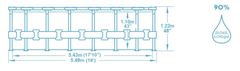 Bestway Bazén s konštrukciou 5,49 x 1,22 m motív kameň set