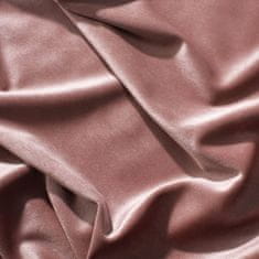 Eurofirany Melanie velúrová záclona na priechodkách 140x250 cm ružová